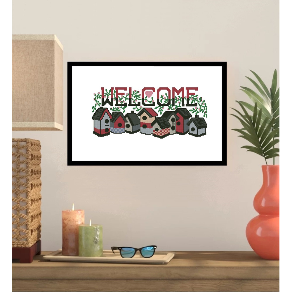 Birdhouses Cross Stitch Pattern 371 0