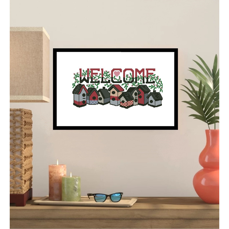 Birdhouses Cross Stitch Pattern 371 0