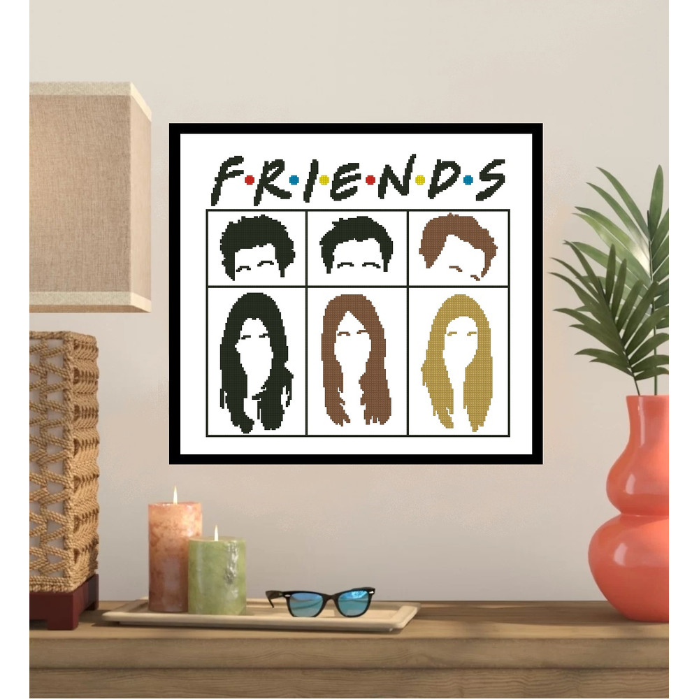 Friends Cross Stitch Pattern 185 0