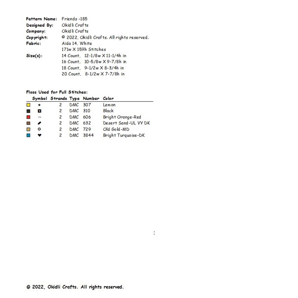 Friends Cross Stitch Pattern 185 2