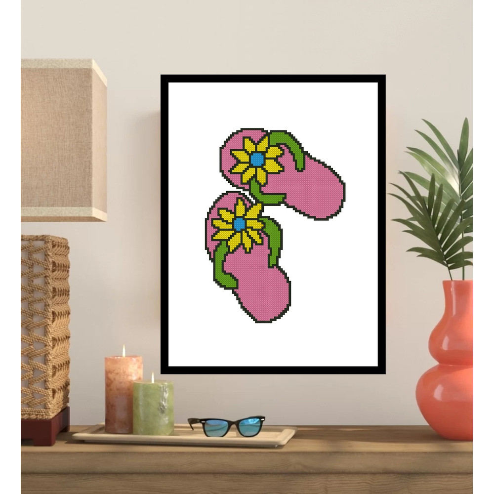 Flip Flops Cross Stitch Pattern 349 0