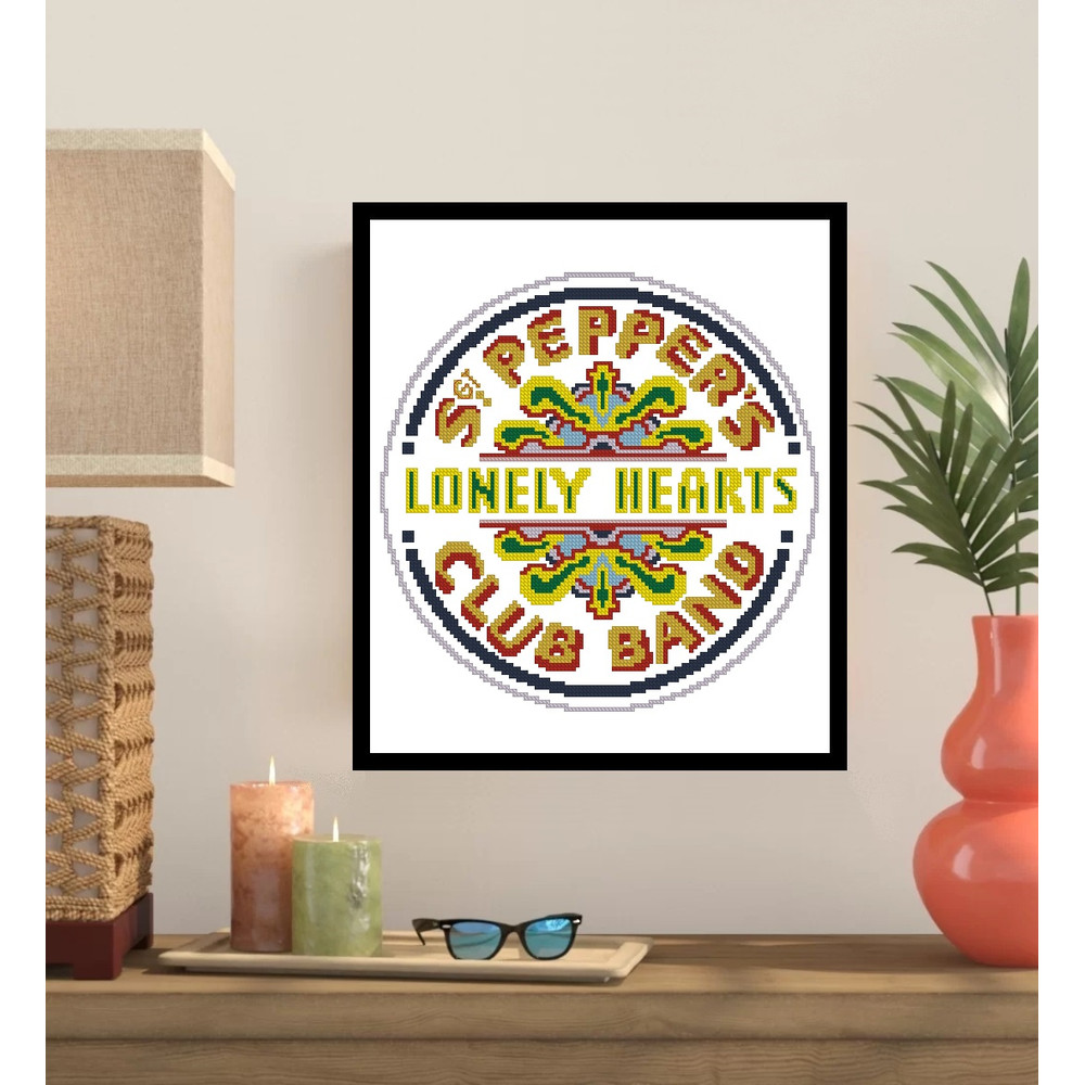 Sgt Pepper Lonely Hearts Club Band Cross Stitch Pattern 137 0
