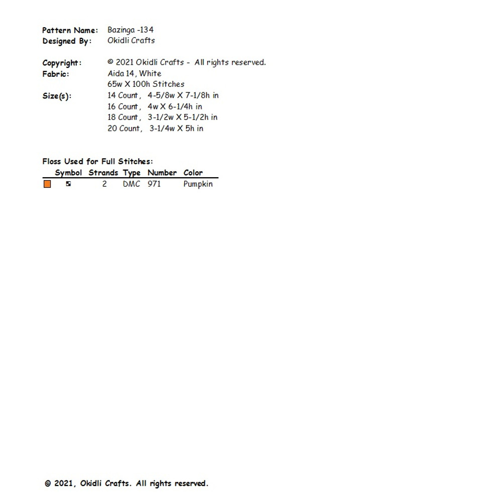 Bazinga Cross Stitch Pattern 134 2