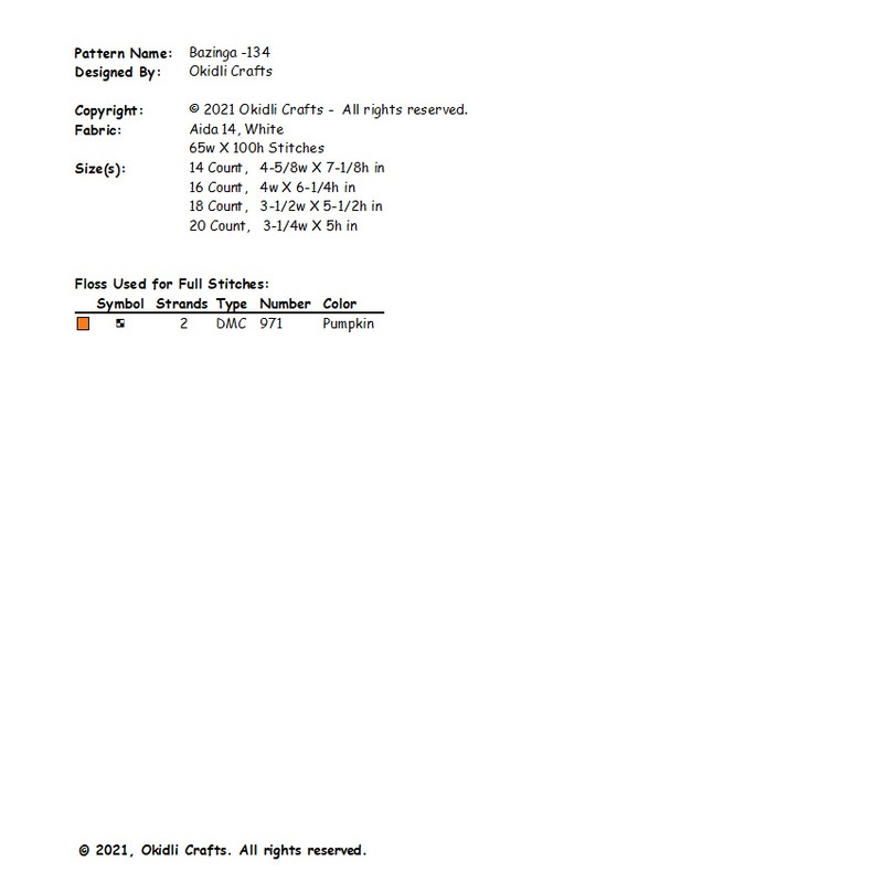 Bazinga Cross Stitch Pattern 134 2