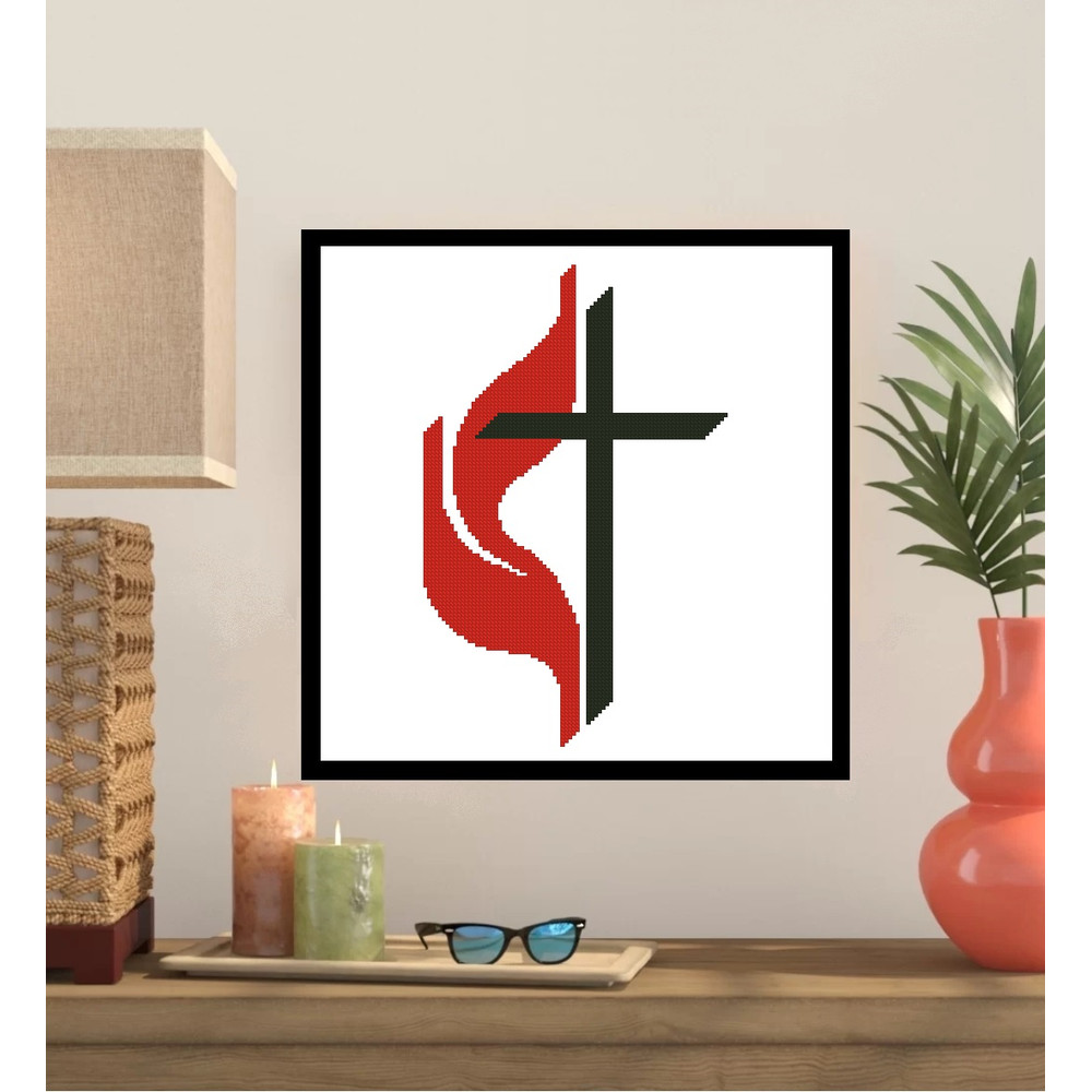 Methodist Cross Cross Stitch Pattern 359 0