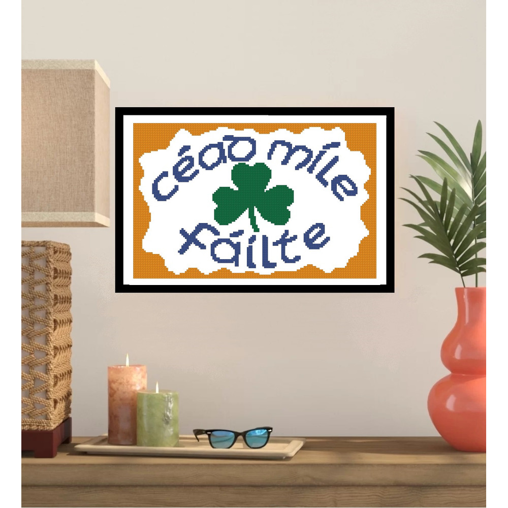Cead Mile Failte Cross Stitch Pattern 378 0