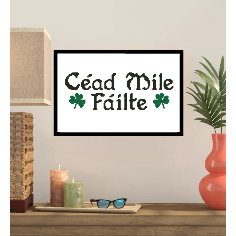Cead Mile Failte Cross Stitch Pattern 379 0