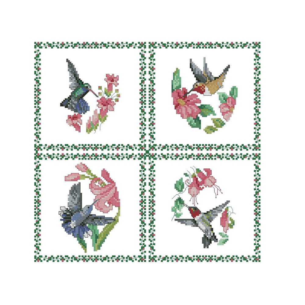 Hummingbirds Cross Stitch Pattern 382 1