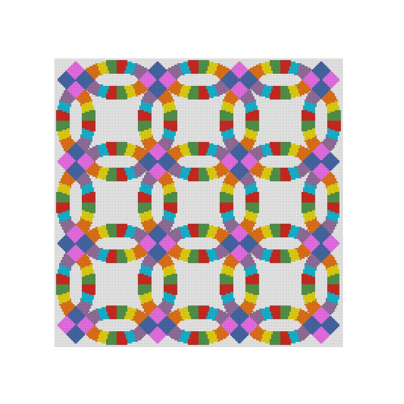 Double Wedding Ring Cross Stitch Pattern 394 1