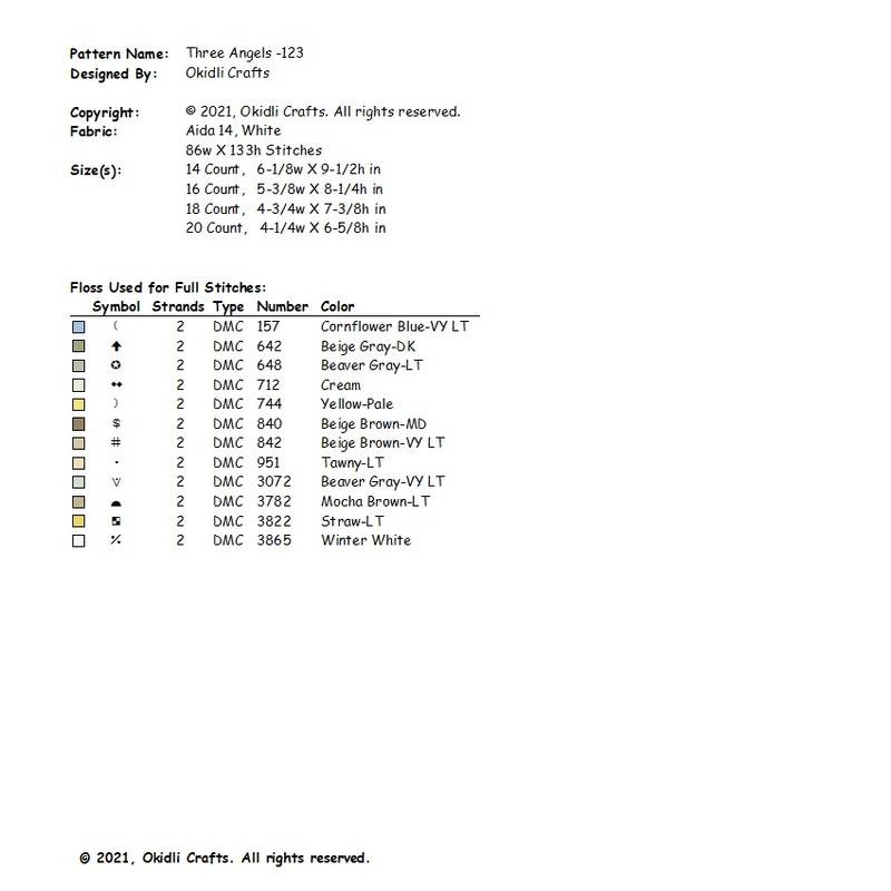 Three Angels Cross Stitch Patterns 123 2