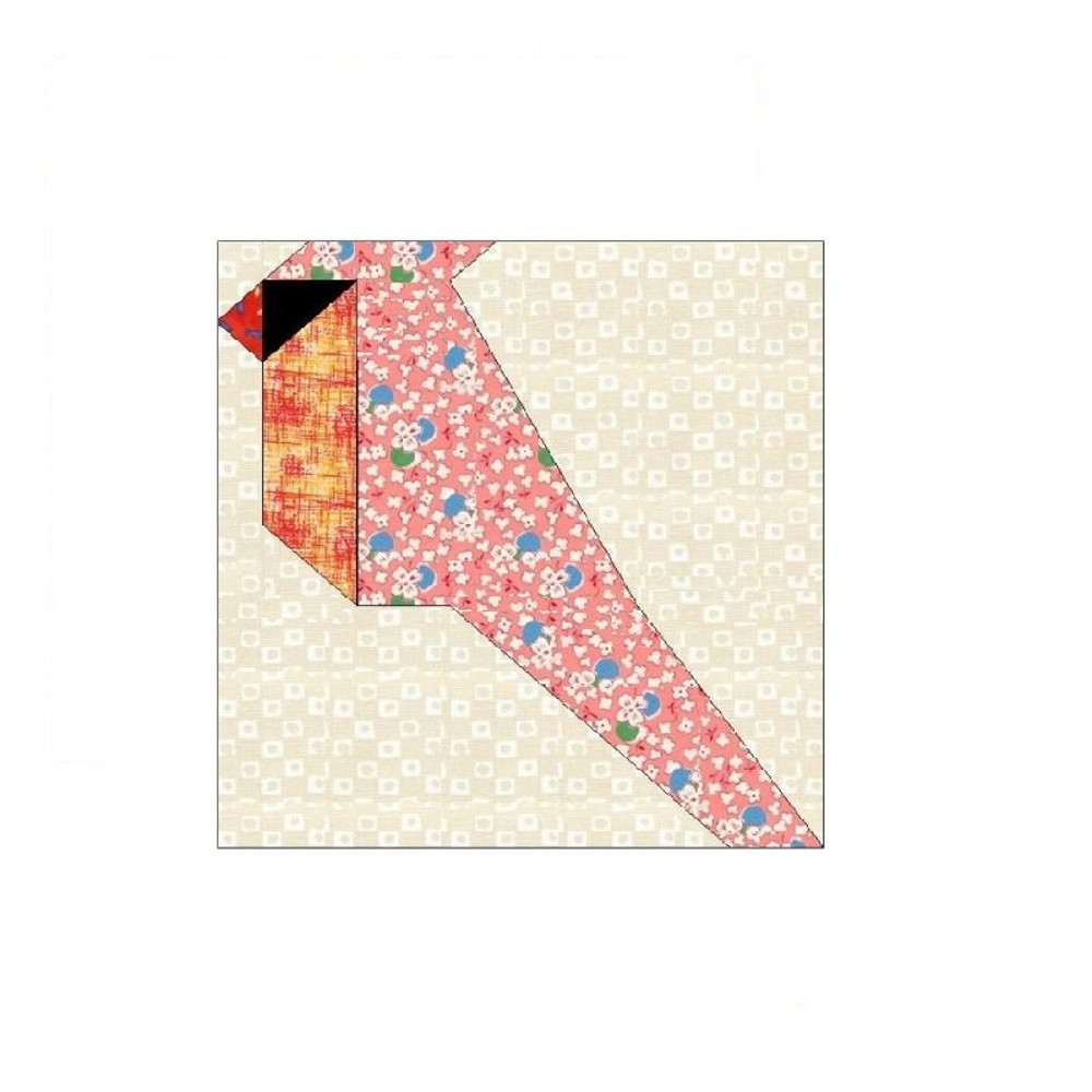 Cardinal Paper Pieced Quilt Block OC013 4