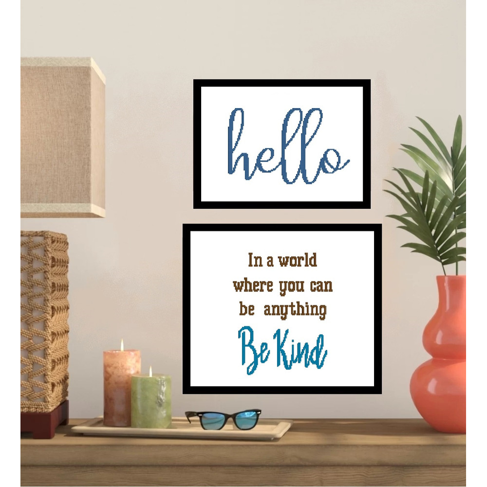 2 PATTERN SET Cross Stitch Patterns 007A 0