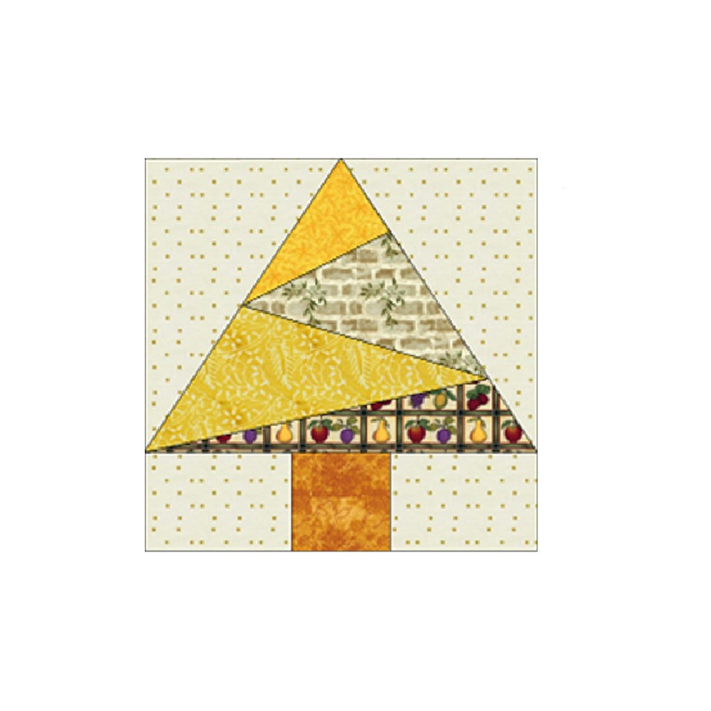 Crazy Tree Paper Pieced Quilt Block OC008 3