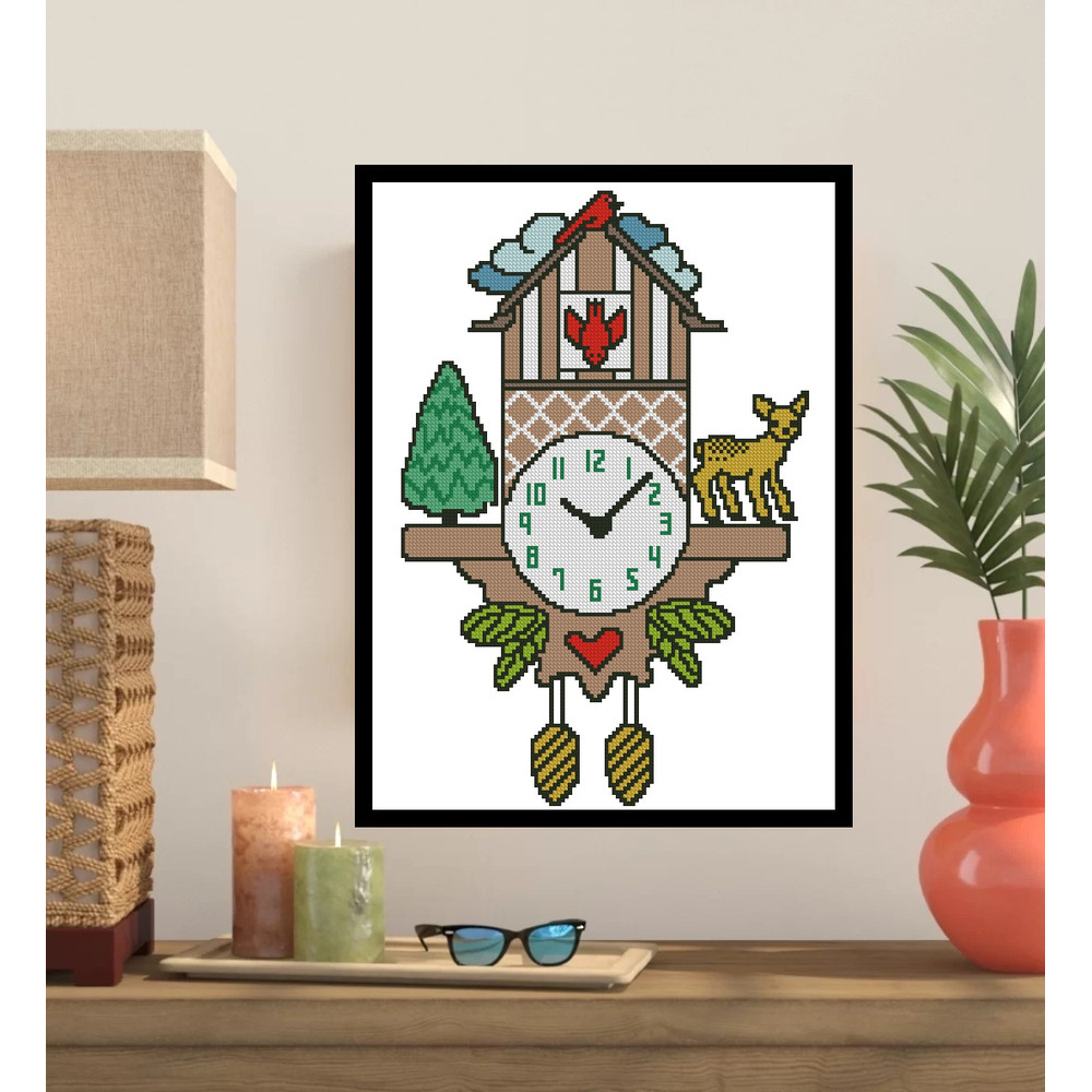 Cuckoo Clock Cross Stitch Pattern 383 0