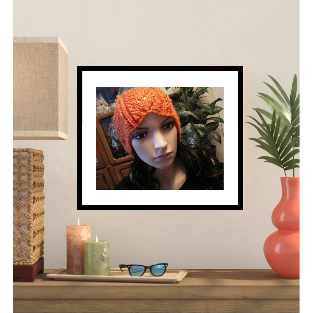 Lacey Knit Hat Or Chemo Cap Pattern 345 0