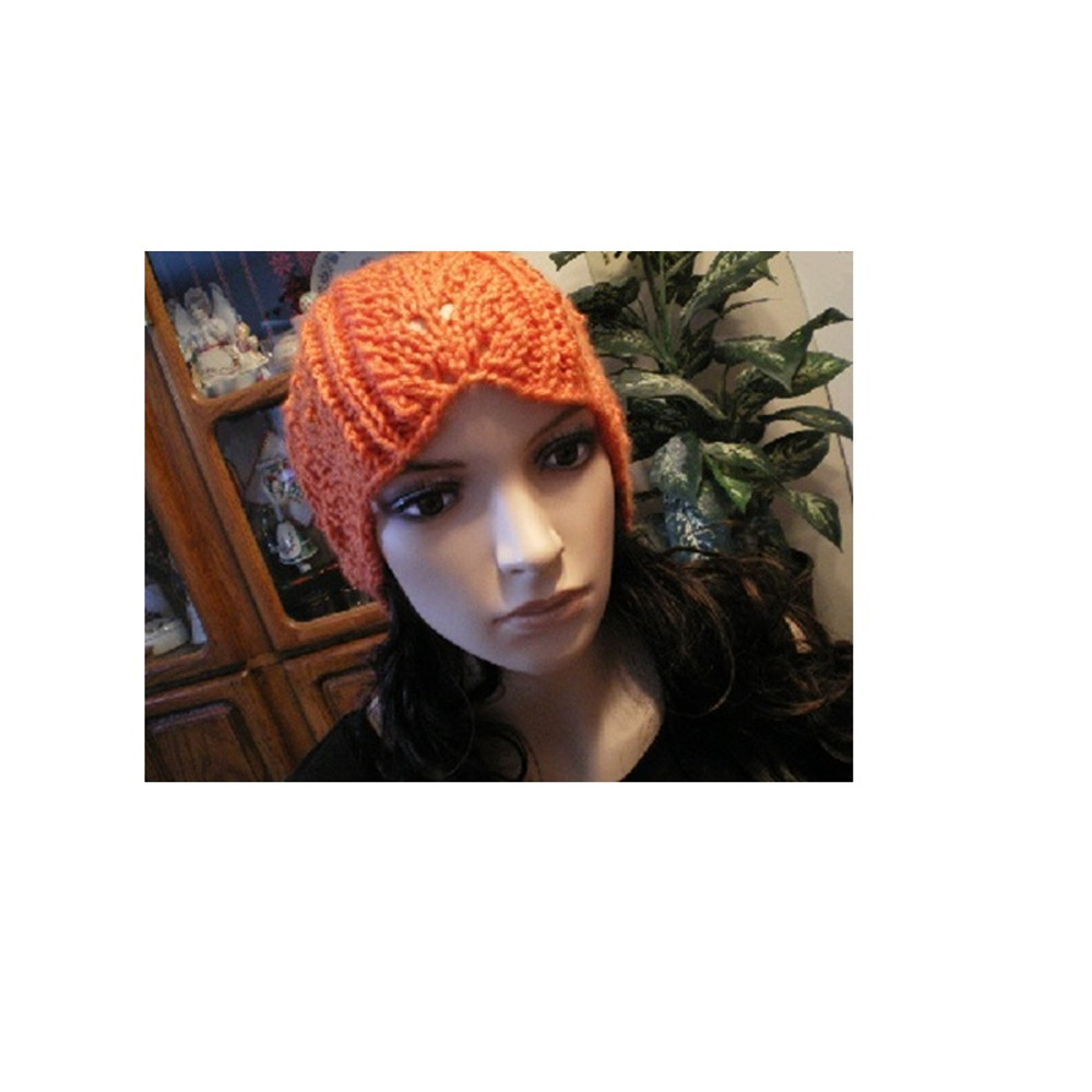 Lacey Knit Hat Or Chemo Cap Pattern 345 1