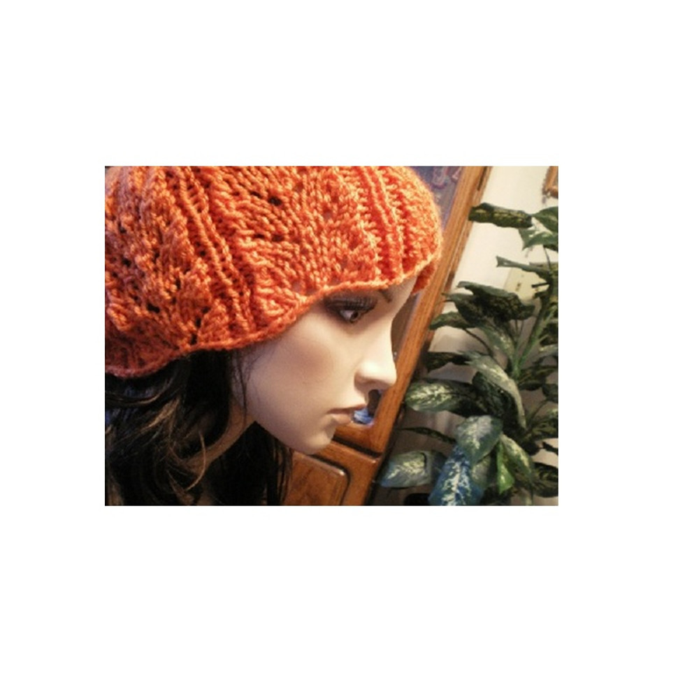 Lacey Knit Hat Or Chemo Cap Pattern 345 2