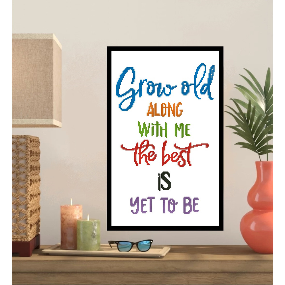 Grow Old With Me Cross Stitch Pattern 324 0