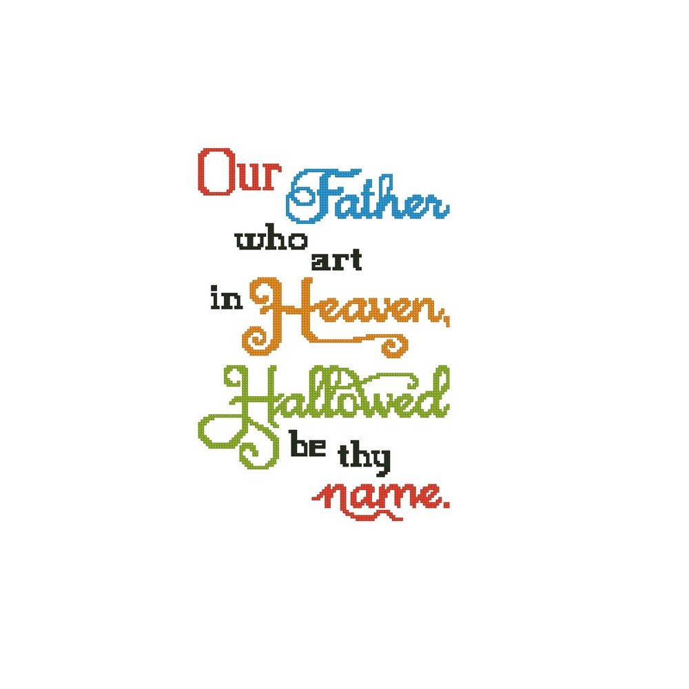 Our Father Cross Stitch Pattern 361 1