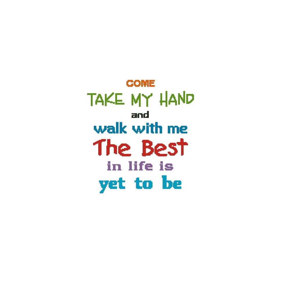 Take My Hand Cross Stitch Pattern 325 1