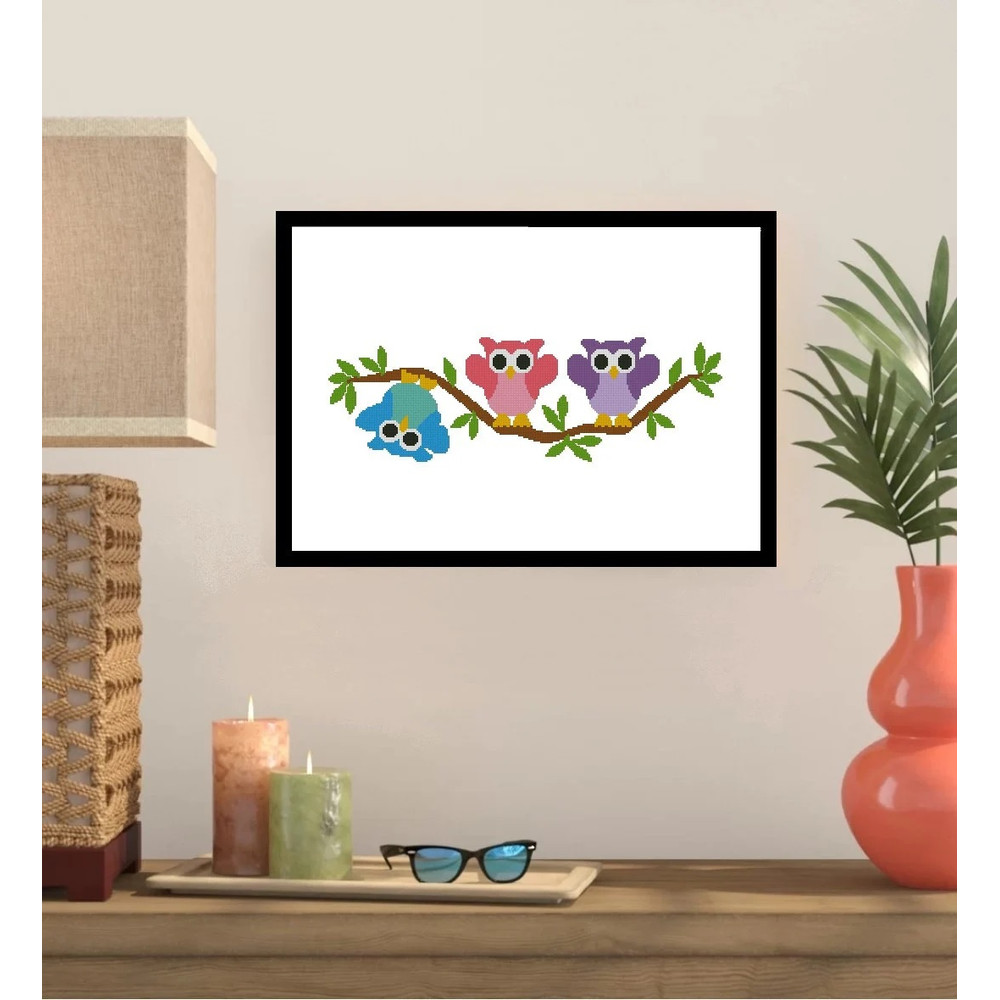 Owls Hanging Out Cross Stitch Patterns 102 0