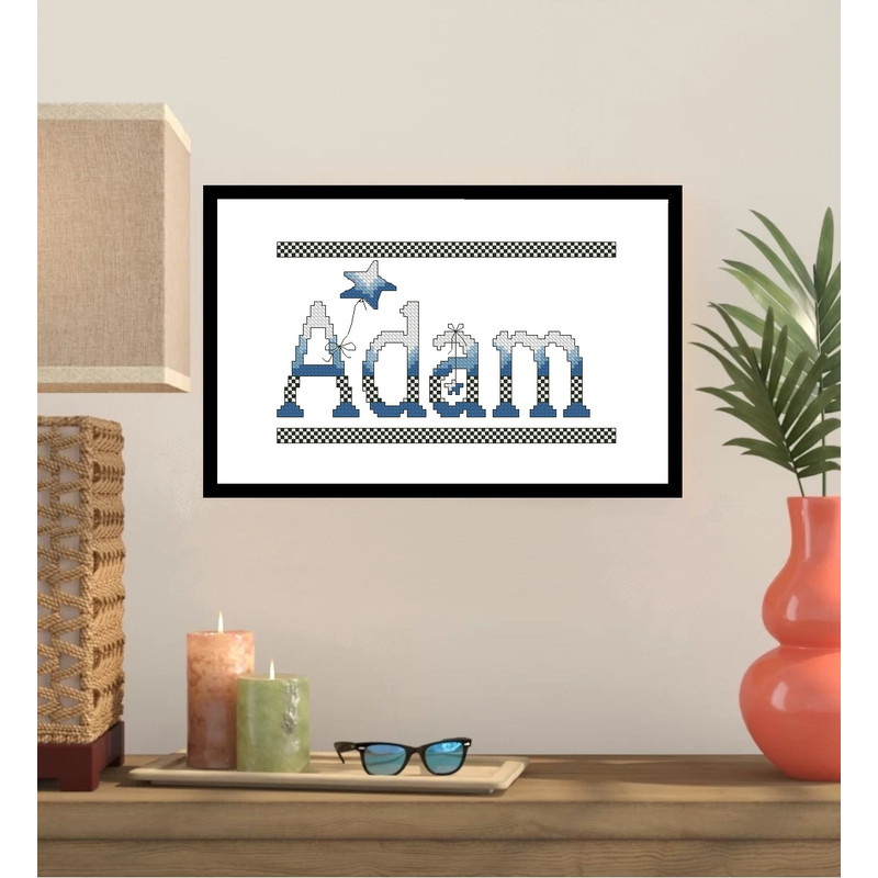 Personalized 2125 218 Inch Name Cross Stitch Pattern 135 1