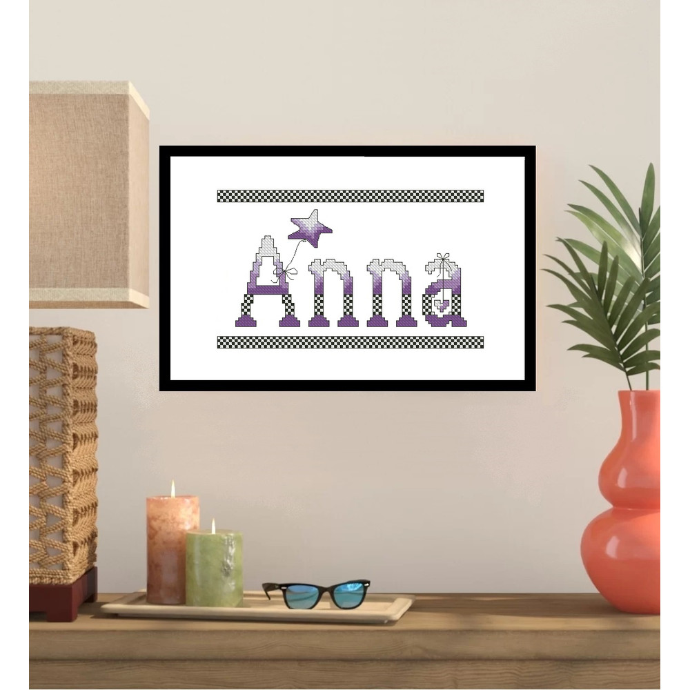 Personalized 2125 218 Inch Name Cross Stitch Pattern 135 2