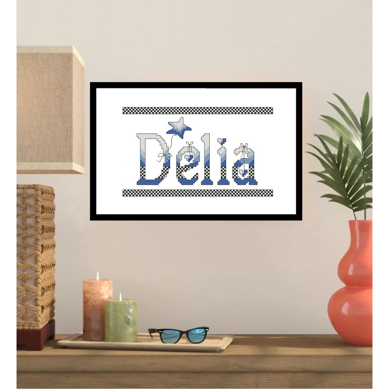Personalized 2125 218 Inch Name Cross Stitch Pattern 135 3