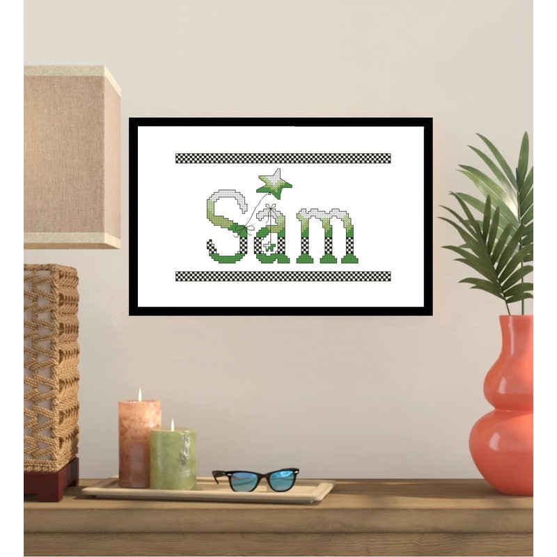 Personalized 2125 218 Inch Name Cross Stitch Pattern 135 4