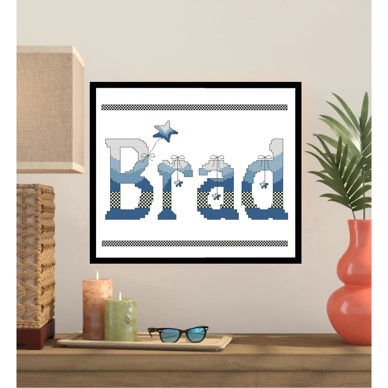 Personalized 35 312 Inch Name Cross Stitch Pattern 392 2