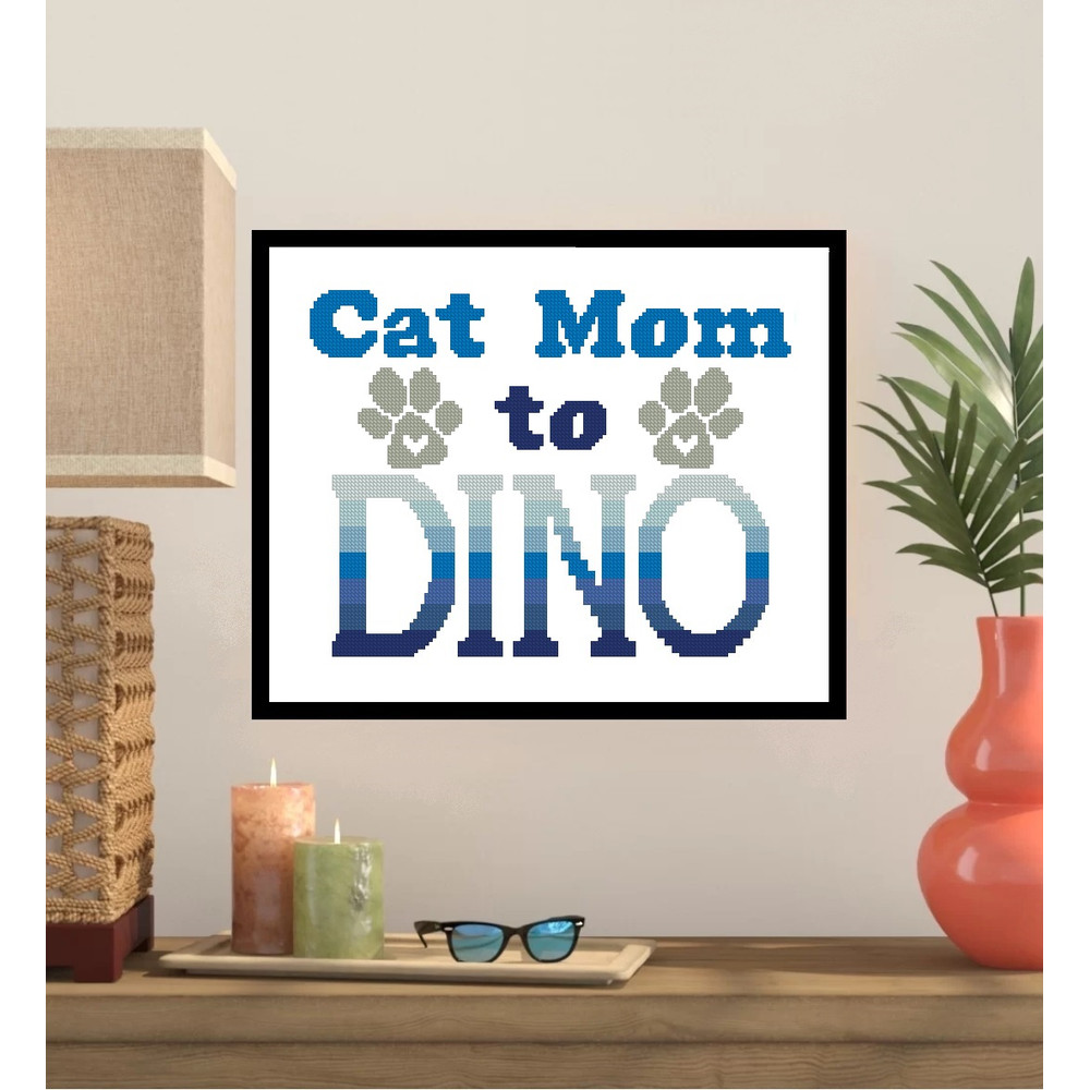 Personalized CAT Name Cross Stitch Pattern 291 1