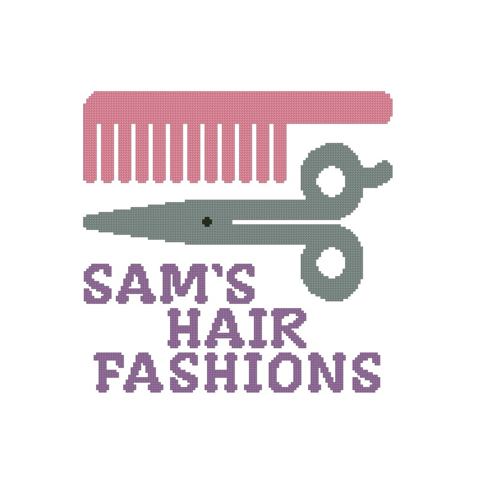 Personalized Hair Dresser Cross Stitch Pattern 388 4