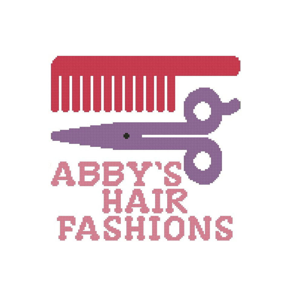 Personalized Hair Dresser Cross Stitch Pattern 388 5