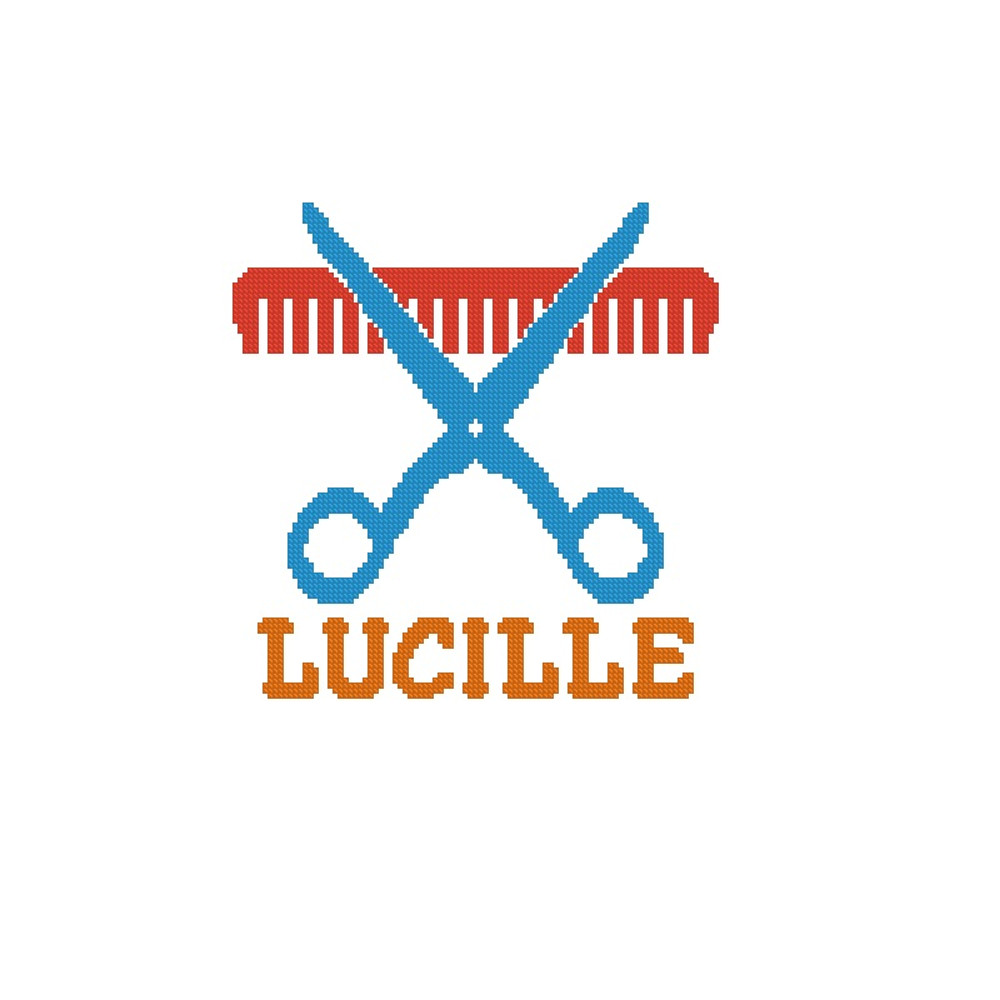 Personalized Hair Dresser Cross Stitch Pattern 389 5