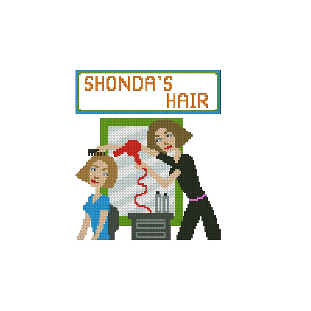 Personalized Hair Dresser Cross Stitch Pattern 390 3