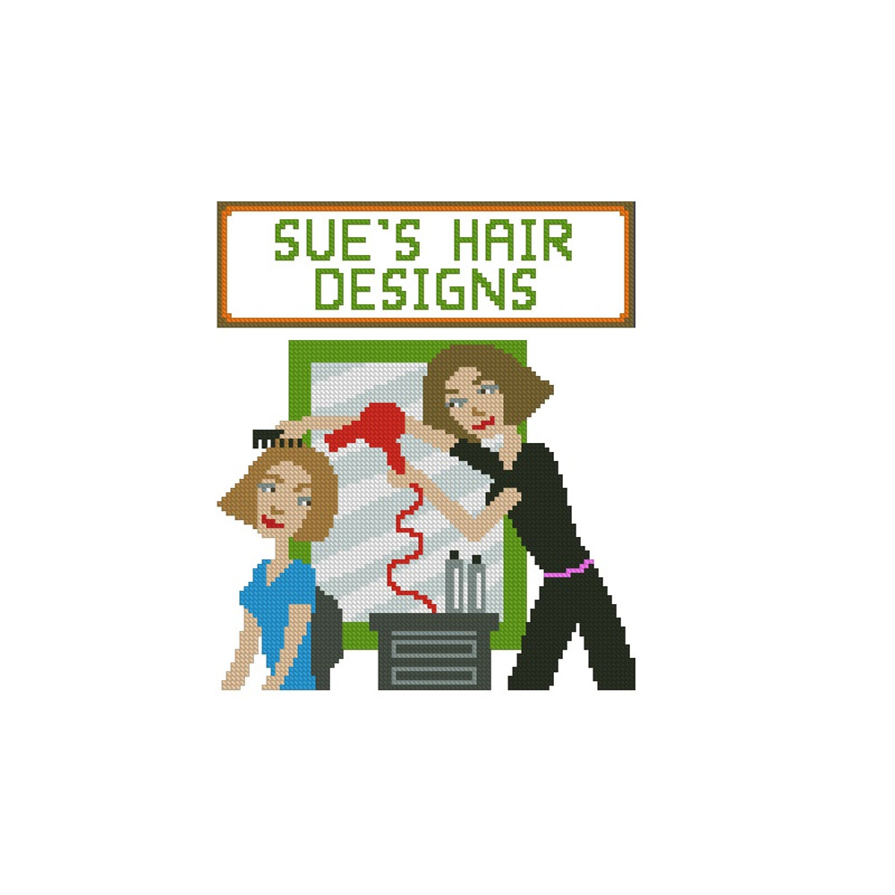 Personalized Hair Dresser Cross Stitch Pattern 390 4