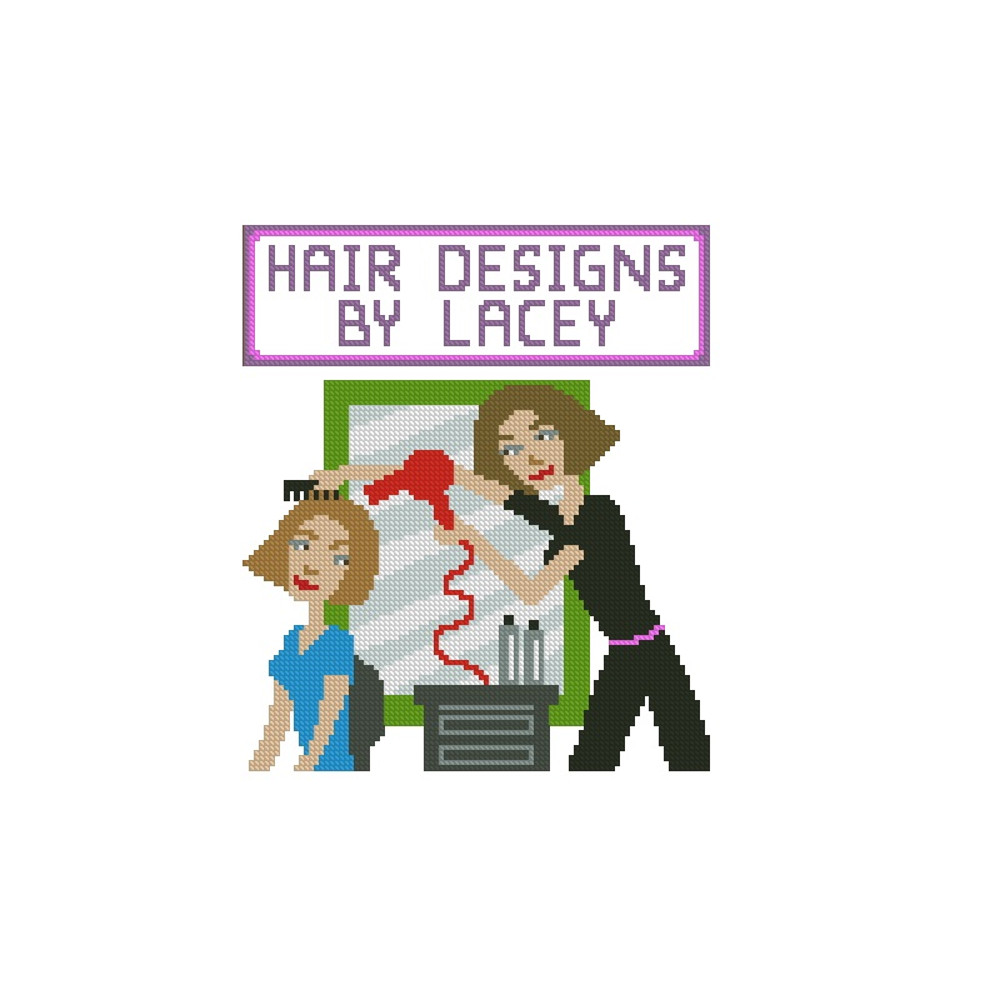 Personalized Hair Dresser Cross Stitch Pattern 390 5