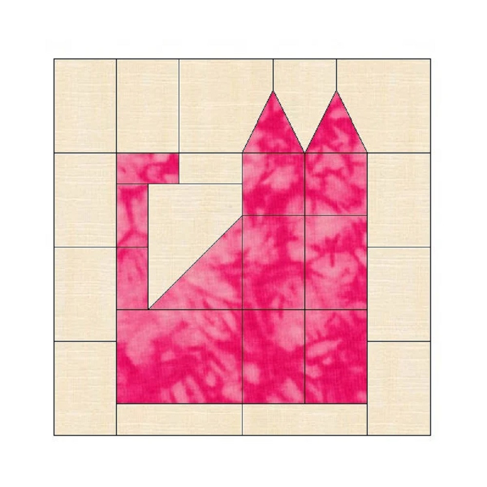 Cat EPP English Paper Piecing Block OC216 1