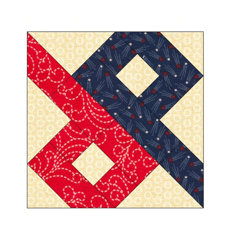 Chinese Puzzle EPP English Paper Piecing Block OC217 1