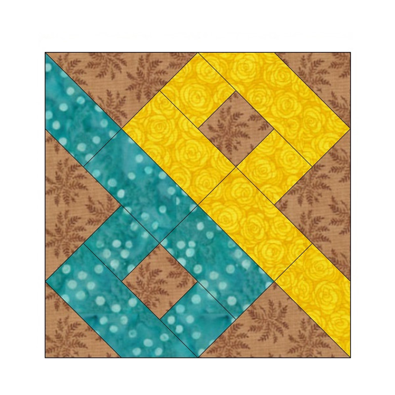 Chinese Puzzle EPP English Paper Piecing Block OC217 2