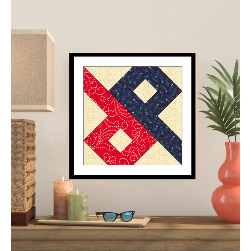 Chinese Puzzle EPP English Paper Piecing Block OC217 0