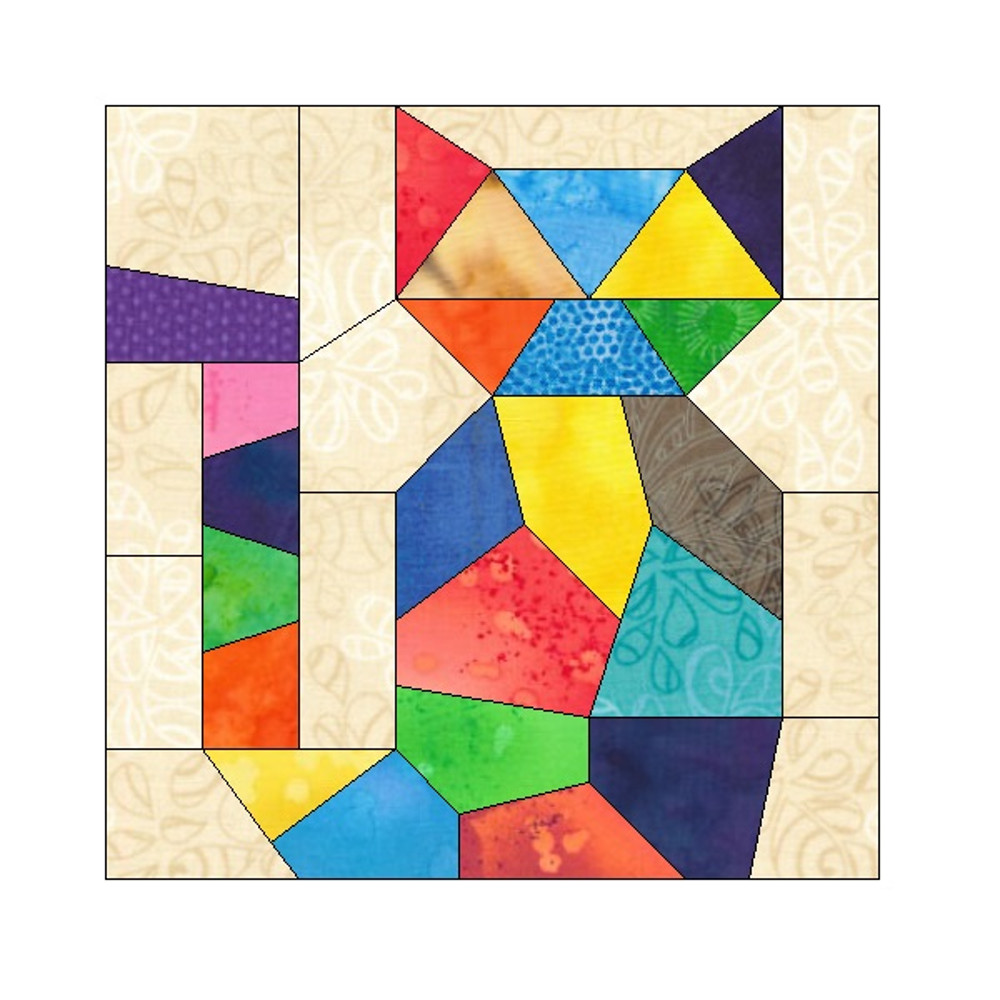 Crazy Cat EPP English Paper Piecing Block OC210 1