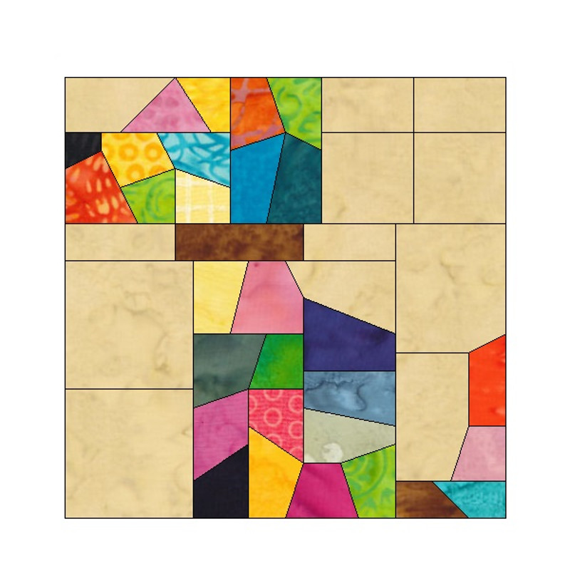 Crazy Dog EPP English Paper Piecing Block OC209 3