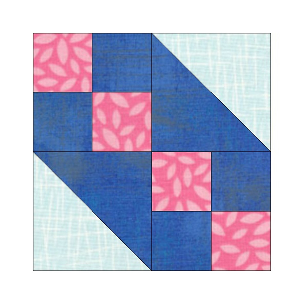 Hour Glass EPP English Paper Piecing Block OC201 3