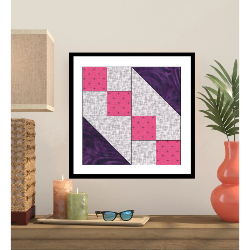 Hour Glass EPP English Paper Piecing Block OC201 0