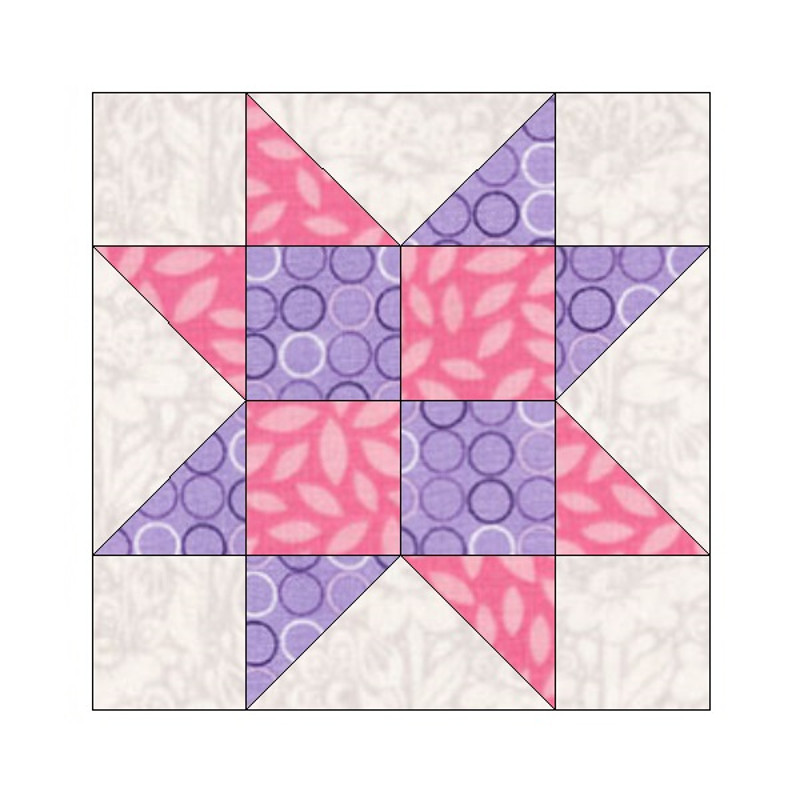 Square Star EPP English Paper Piecing Block OC450 2