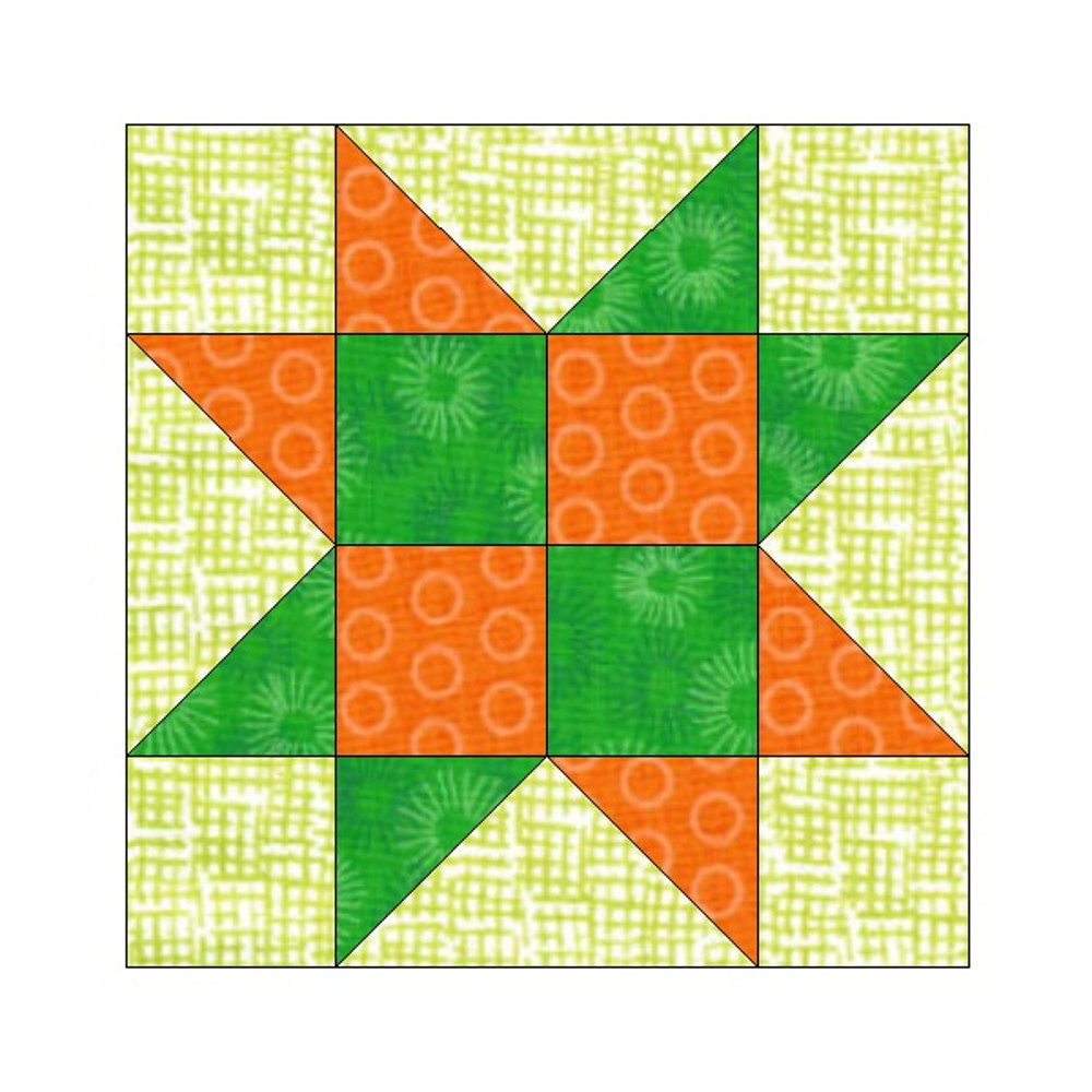 Square Star EPP English Paper Piecing Block OC450 3