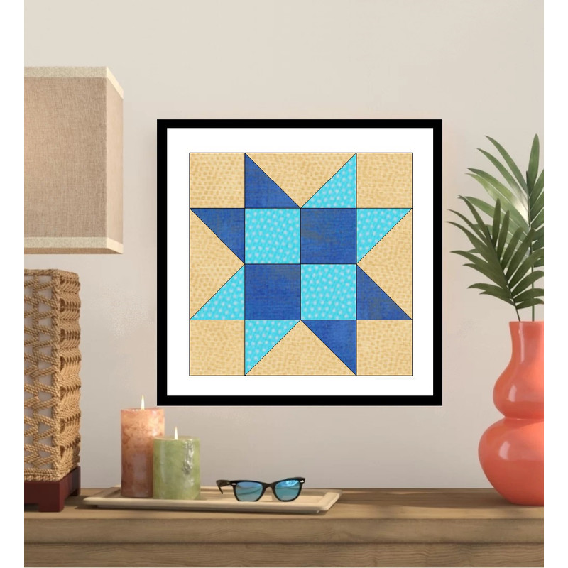 Square Star EPP English Paper Piecing Block OC450 0