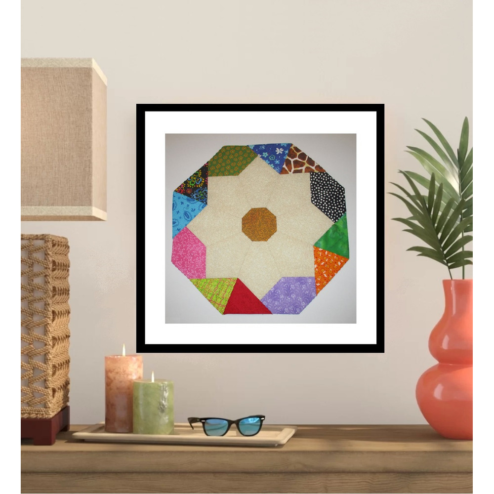 Sunburst Horizon EPP English Paper Piecing Block Pattern OC360 0