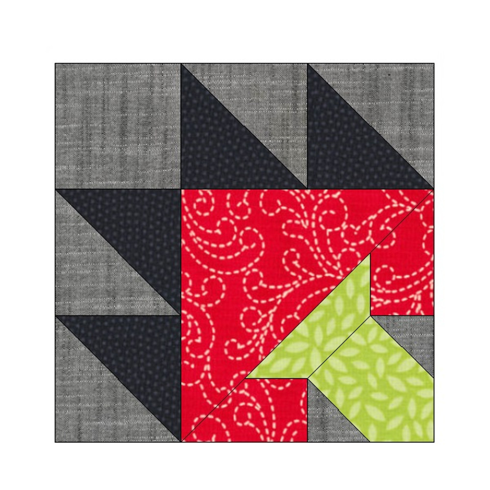 Texas Flower EPP English Paper Piecing Block OC208 1